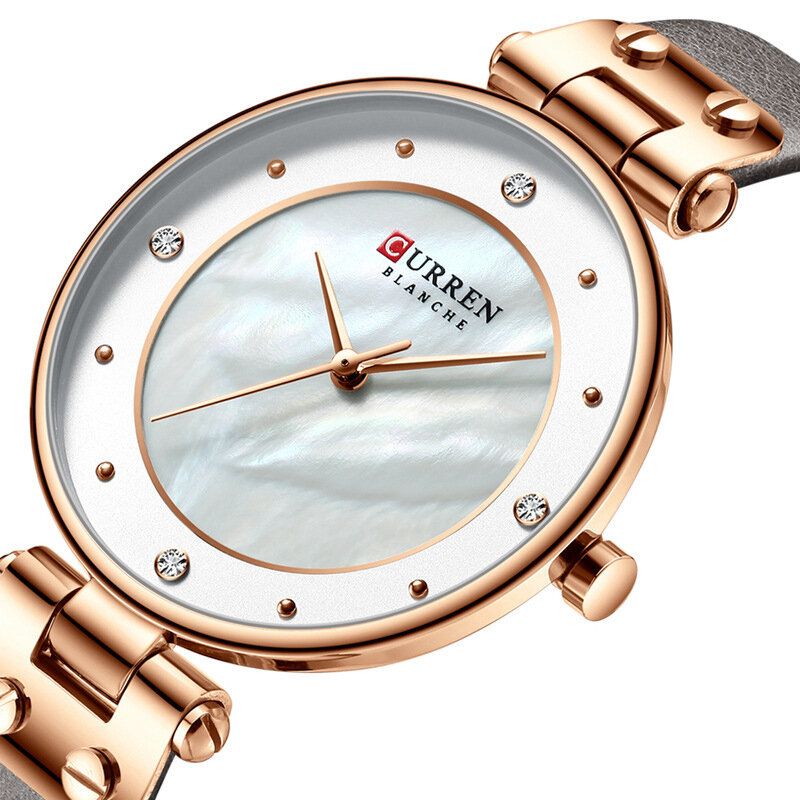 Montre À Quartz Pour Femme Avec Boîtier En Cristal À La Mode