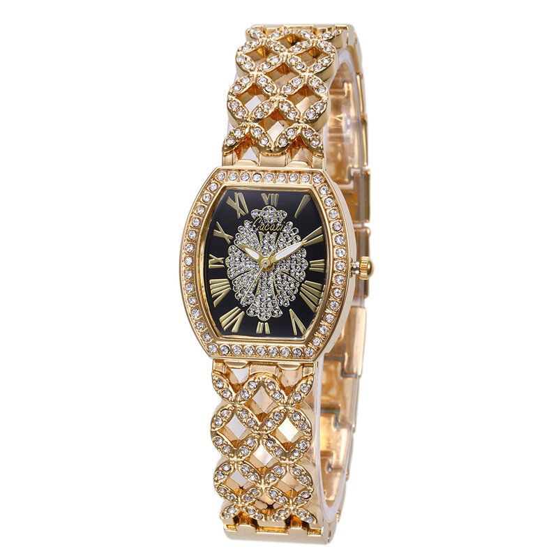 Montre À Quartz Pour Femme Avec Diamants Creux De Luxe