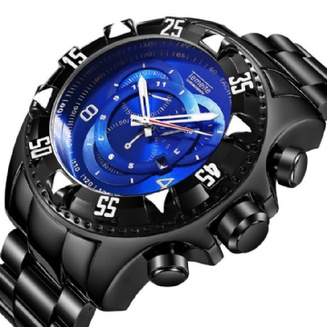 Montre À Quartz Pour Homme Avec Grand Cadran Lumineux Et Affichage De La Date