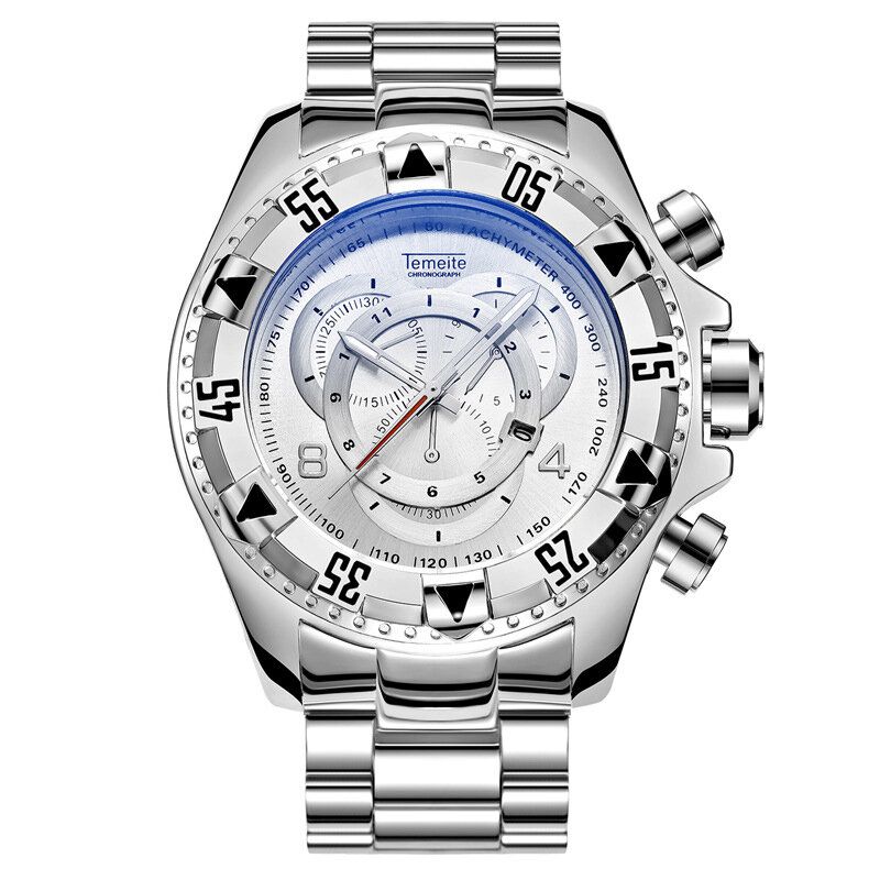 Montre À Quartz Pour Homme Avec Grand Cadran Lumineux Et Affichage De La Date