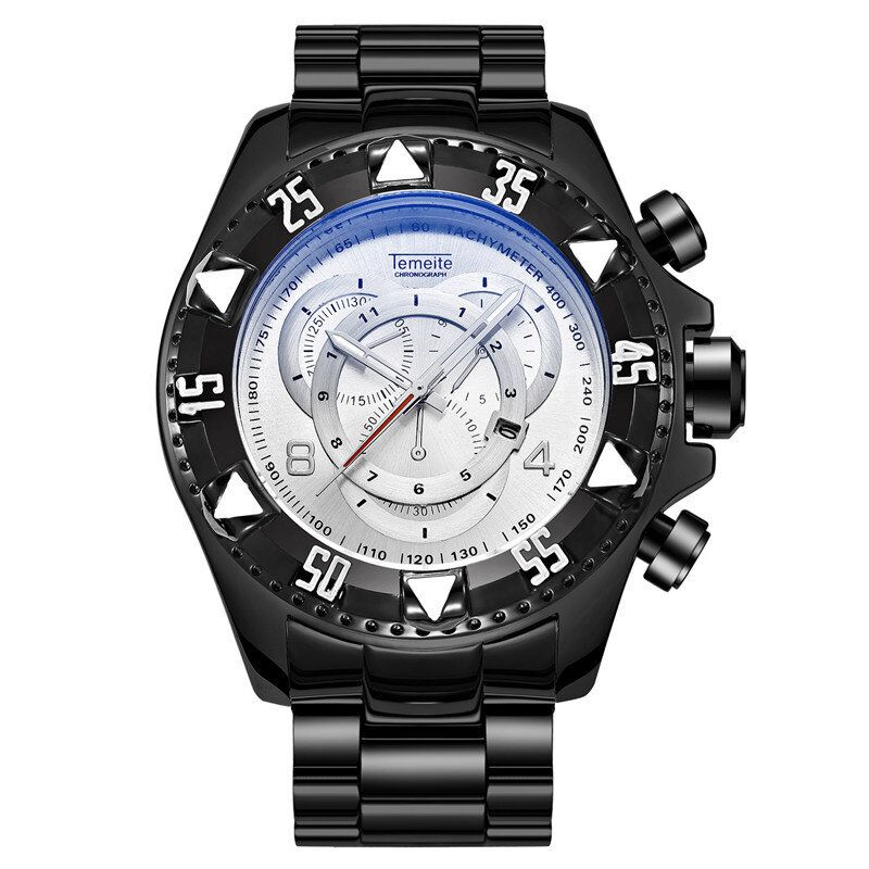 Montre À Quartz Pour Homme Avec Grand Cadran Lumineux Et Affichage De La Date