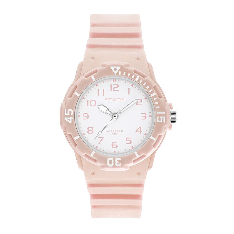 Montre À Quartz Ultra Légère Pour Femme Avec Bracelet En Silicone De Couleur Fraîche