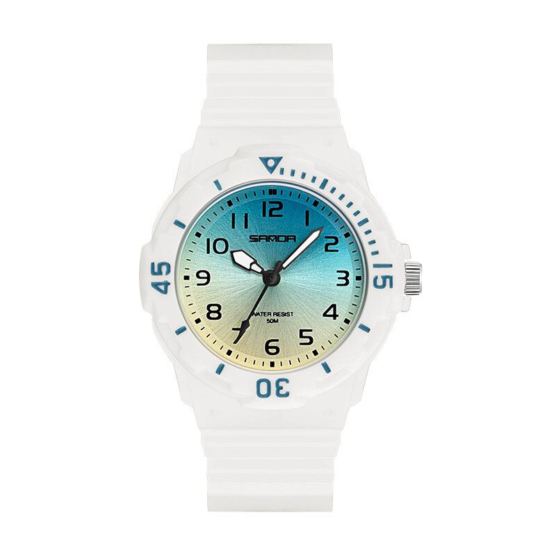 Montre À Quartz Ultra Légère Pour Femme Avec Bracelet En Silicone De Couleur Fraîche