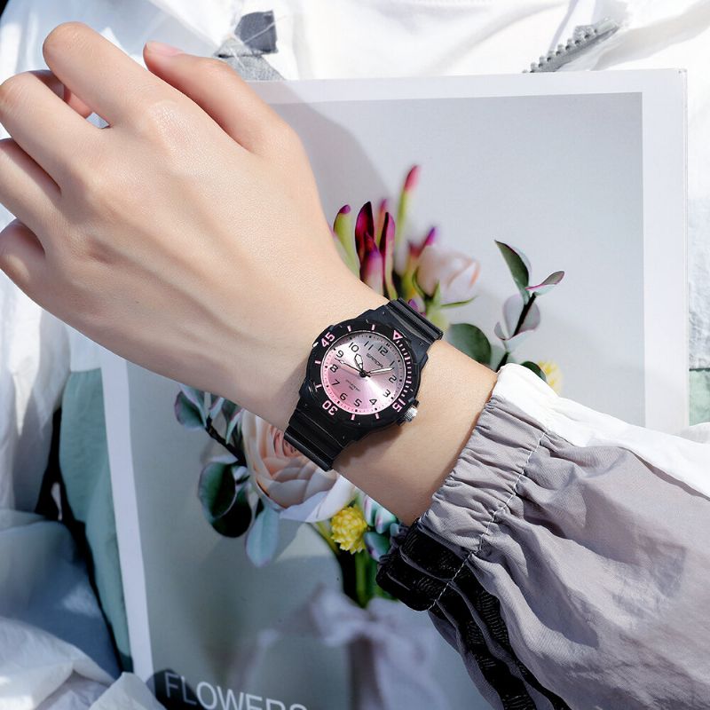 Montre À Quartz Ultra Légère Pour Femme Avec Bracelet En Silicone De Couleur Fraîche