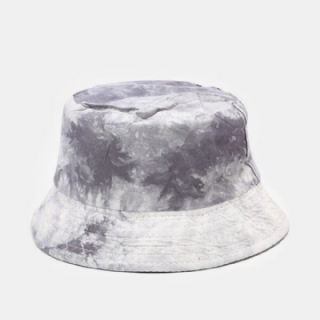 Motif De Peinture À L'encre Tie-dye Chapeau De Pêcheur Chapeau De Bassin Double Face Chapeau De Soleil Chapeau Seau