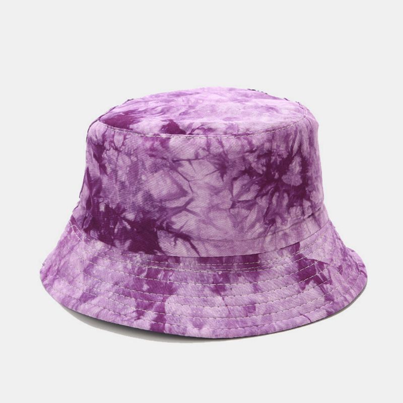 Motif De Peinture À L'encre Tie-dye Chapeau De Pêcheur Chapeau De Bassin Double Face Chapeau De Soleil Chapeau Seau