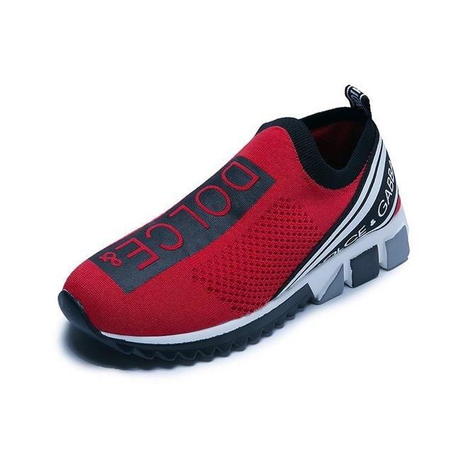 Nouveau Net Rouge Élastique Chaussures De Sport Chaussettes Chaussures Grande Taille Chaussures Pour Femmes Ins Chaussures