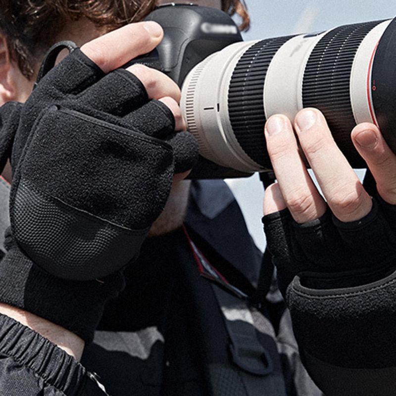 Nouvelle Saison Polaire Chaud Gants Hommes Sac À Rabat Se Réfère À Plus Épais Loupe Extérieure Écran Tactile