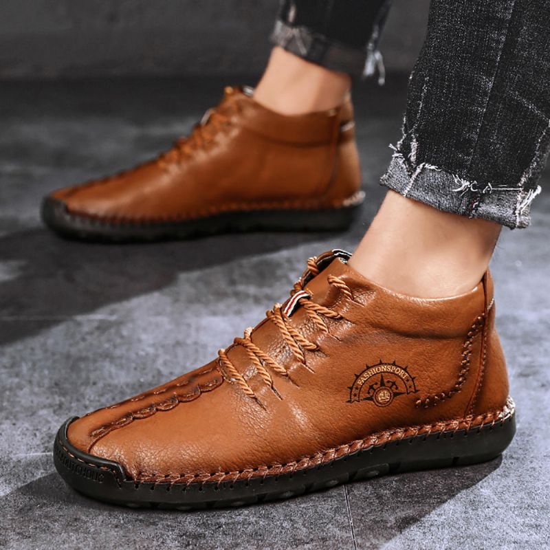 Oxfords De Bureau Décontractés En Cuir Microfibre Doux