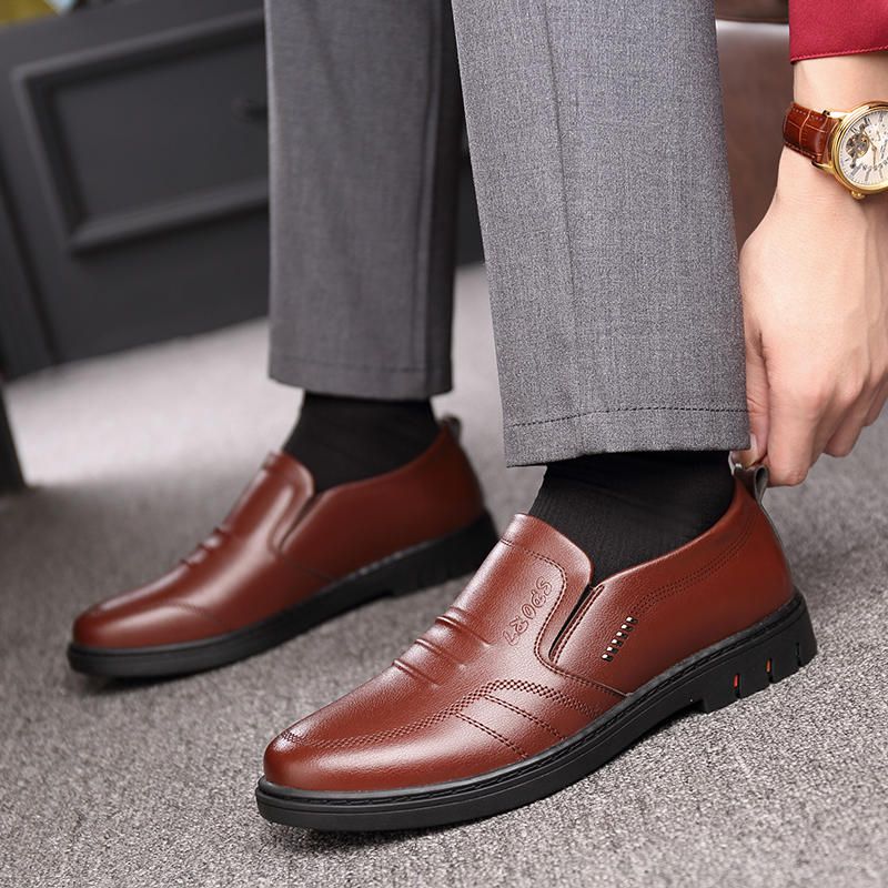 Oxfords De Bureau Décontractés En Cuir Souple En Microfibre