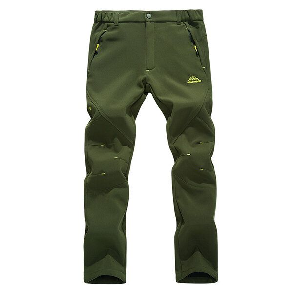 Pantalon D'alpinisme En Plein Air Pantalon Chaud En Polaire Épaisse Pour Homme Respirant Pantalon À Coquille Souple À Séchage Rapide