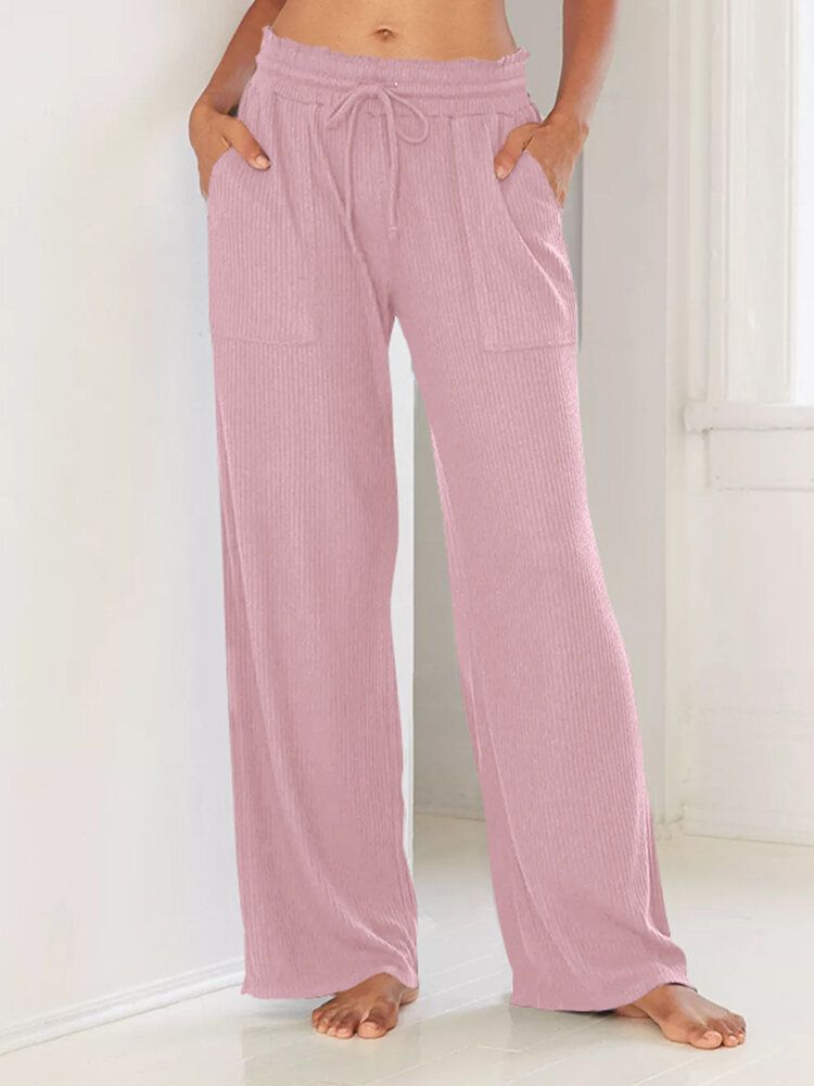 Pantalon Décontracté À Jambe Large Pour Femme