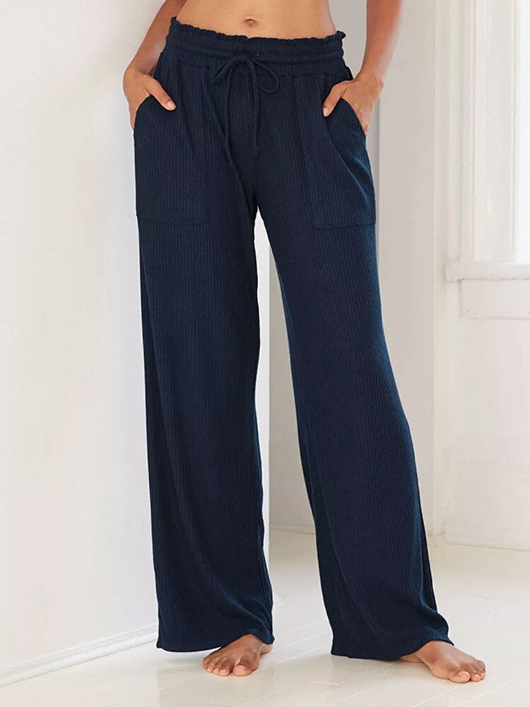 Pantalon Décontracté À Jambe Large Pour Femme