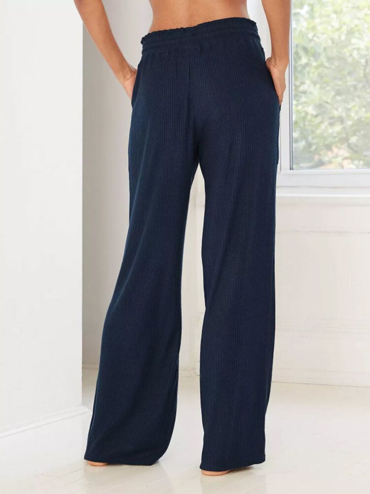 Pantalon Décontracté À Jambe Large Pour Femme