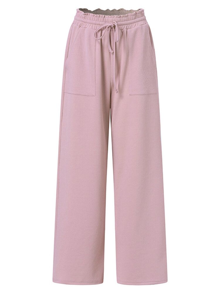 Pantalon Décontracté À Jambe Large Pour Femme