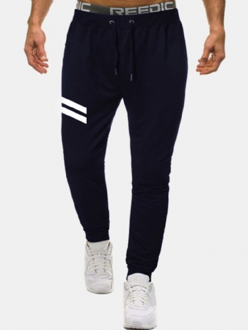 Pantalon De Jogging En Coton À Rayures Avec Cordon De Serrage Pour Homme