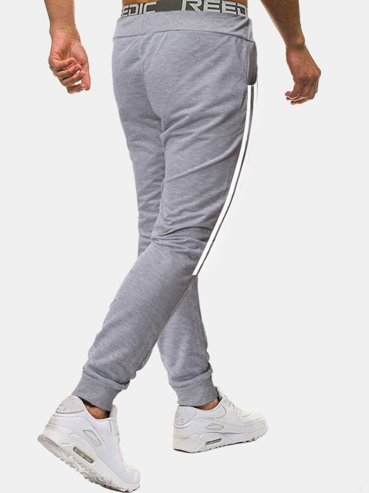 Pantalon De Jogging Décontracté En Coton À Rayures Latérales Pour Hommes