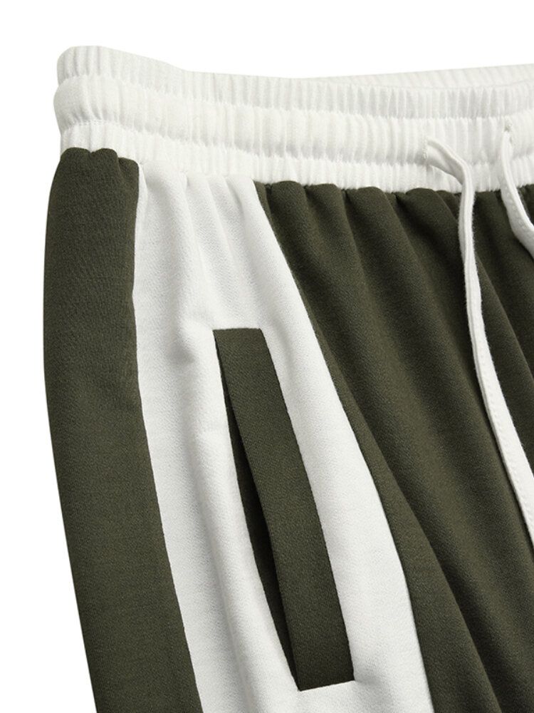 Pantalon De Jogging À La Taille Avec Cordon De Serrage Pour Femme Avec Bloc De Couleur Et Poche