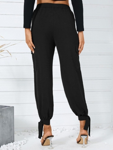 Pantalon De Jogging Taille Haute Décontracté Pour Femme Avec Poche