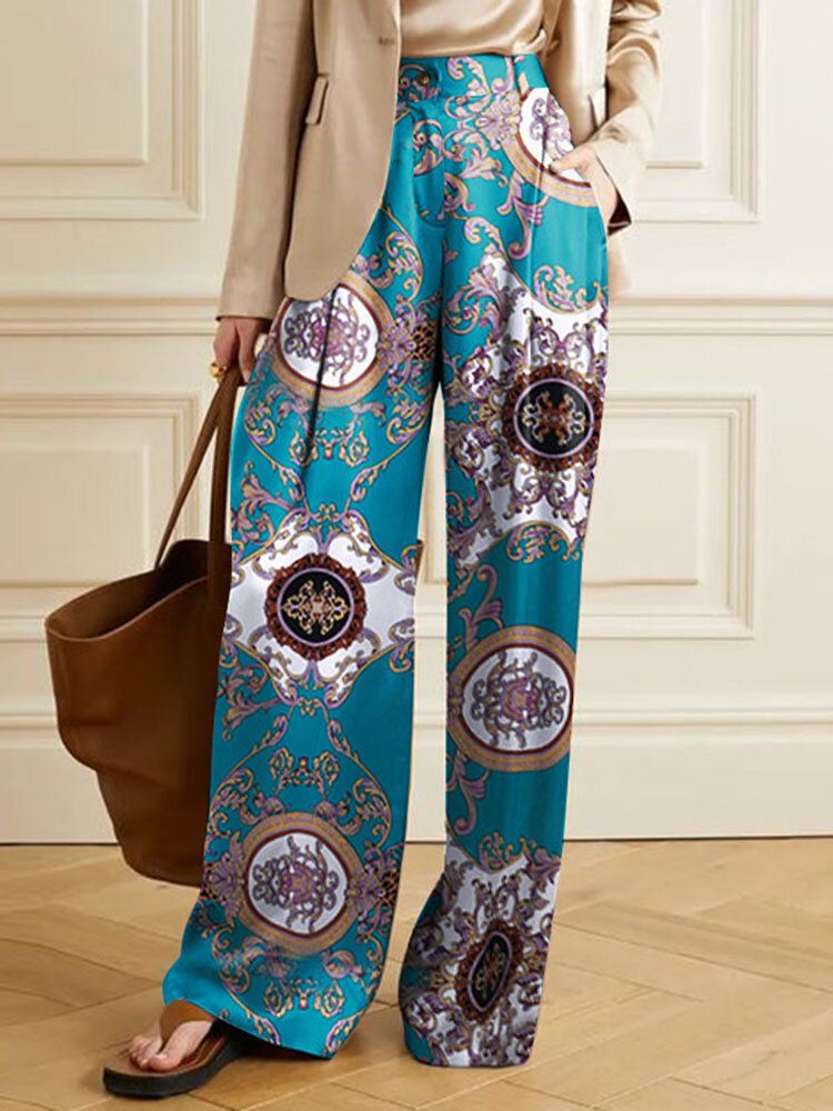 Pantalon À Motif Tribal Avec Poche Et Fermeture Éclair Au Sol