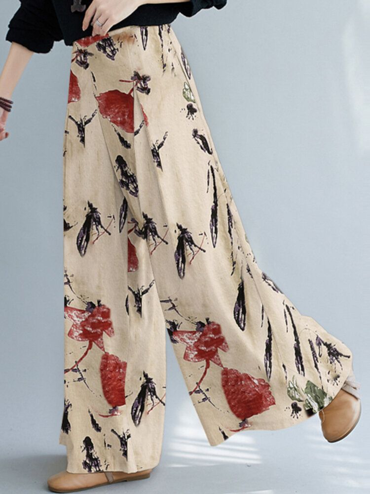 Pantalon À Poches Latérales À Imprimé Floral Pour Femmes