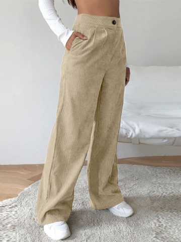 Pantalon Rétro En Velours Côtelé Pour Femme