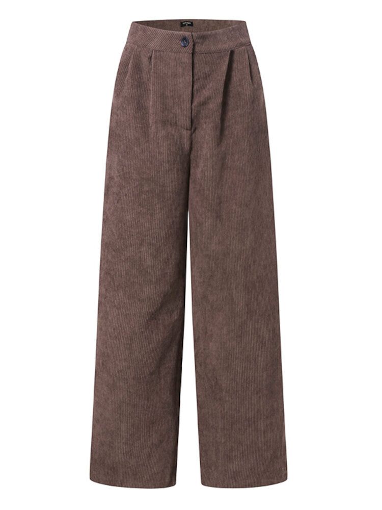 Pantalon Rétro En Velours Côtelé Pour Femme