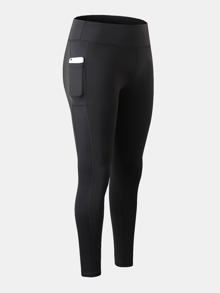 Pantalon Taille Haute Pour Femme Avec Poche À Séchage Rapide Et Évacuation De L'humidité