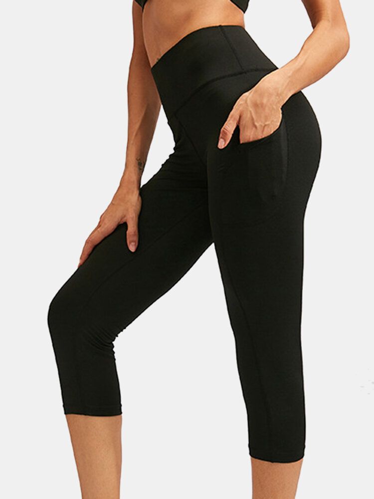 Pantalon Taille Haute De Yoga Sport Évacuant L'humidité Pour Femmes