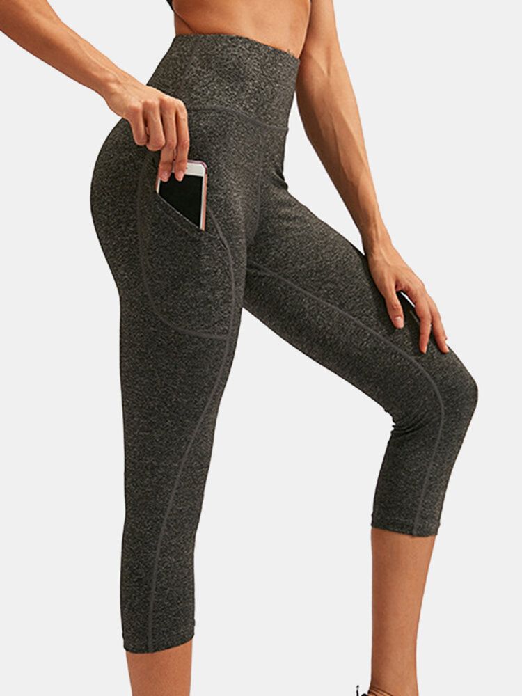 Pantalon Taille Haute De Yoga Sport Évacuant L'humidité Pour Femmes