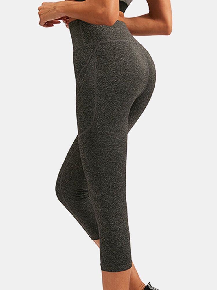 Pantalon Taille Haute De Yoga Sport Évacuant L'humidité Pour Femmes