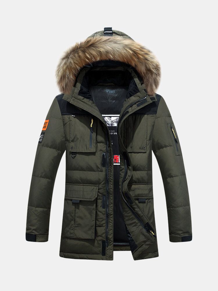 Parka D'extérieur Coupe-vent Épaisse Et Chaude Pour Homme