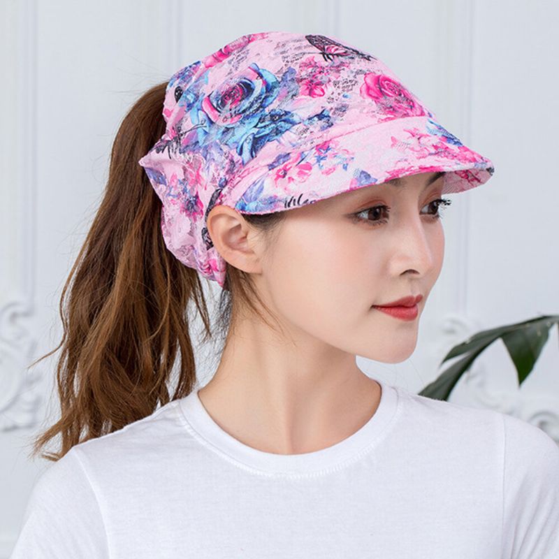 Protection Solaire Multifonctionnelle Pour Femmes Protection Uv Pour L'extérieur Chapeau De Soleil Coloré Visor Hat