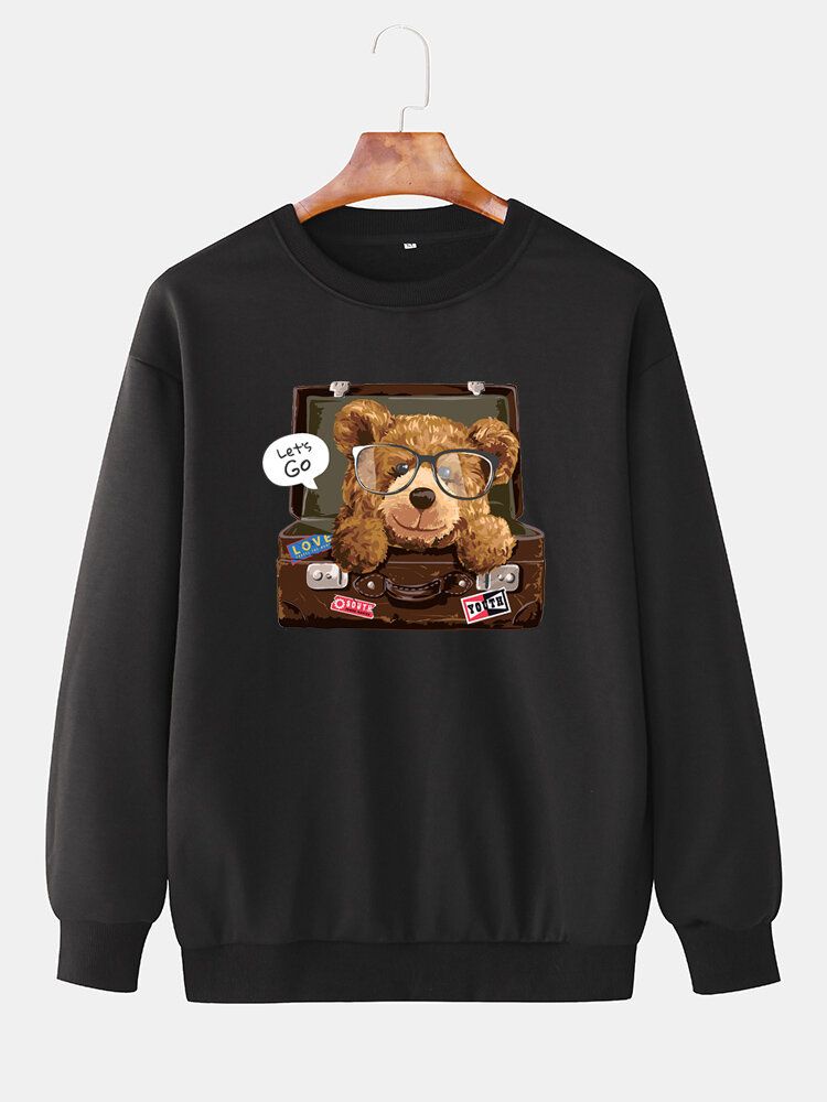 Pull À Col Rond Avec Imprimé Ours Pour Homme