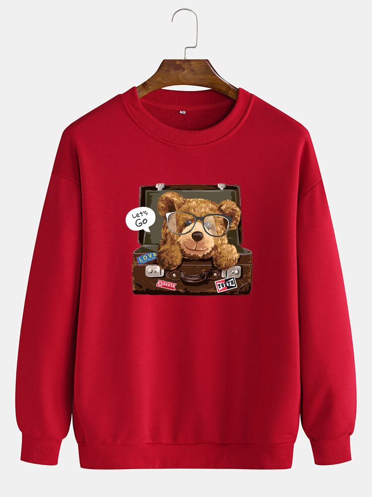 Pull À Col Rond Avec Imprimé Ours Pour Homme