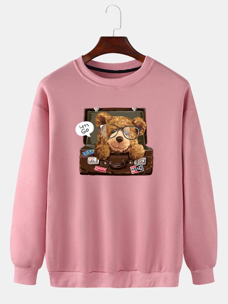 Pull À Col Rond Avec Imprimé Ours Pour Homme