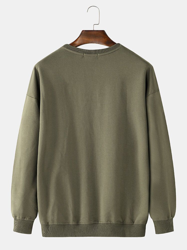 Pull À Col Rond Et À Manches Longues Pour Hommes