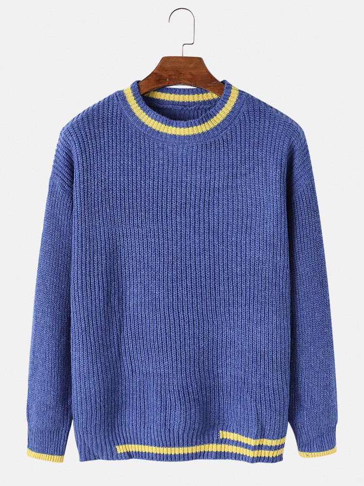 Pull Épais À Col Rond En Tricot Chaud Pour Homme