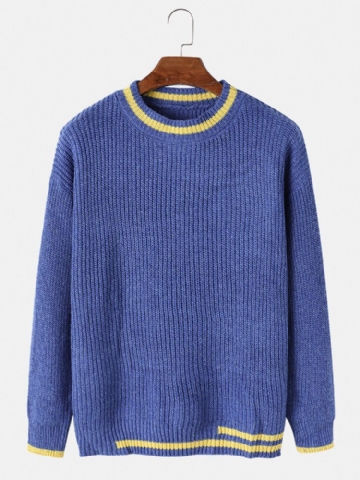 Pull Épais À Col Rond En Tricot Chaud Pour Homme