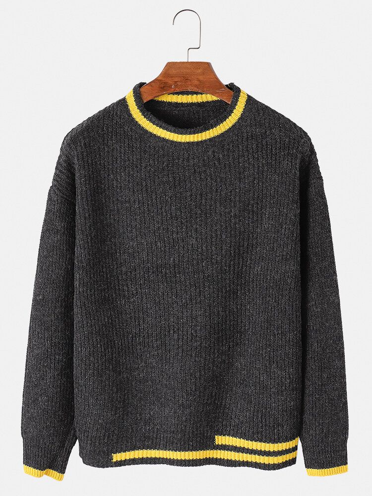 Pull Épais À Col Rond En Tricot Chaud Pour Homme