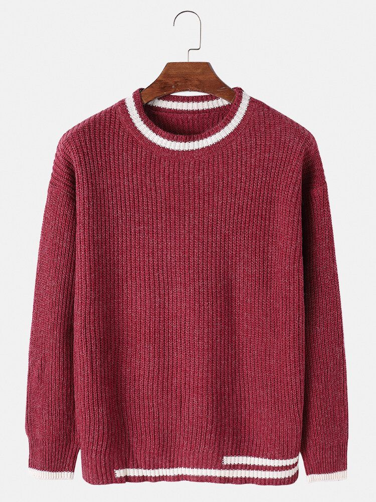 Pull Épais À Col Rond En Tricot Chaud Pour Homme