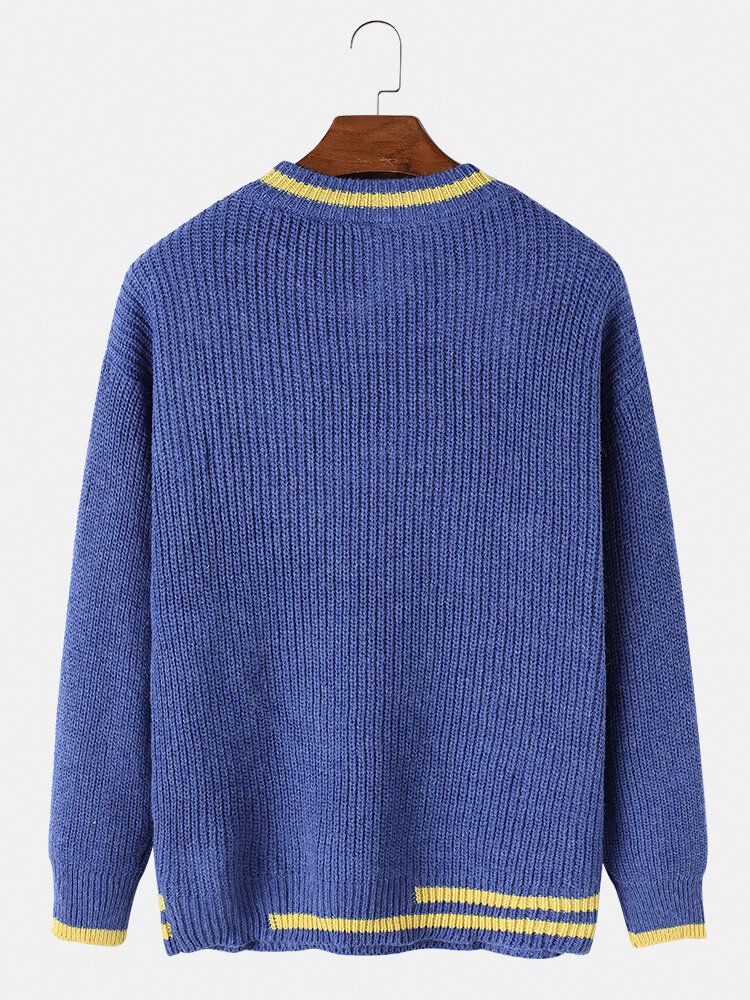 Pull Épais À Col Rond En Tricot Chaud Pour Homme