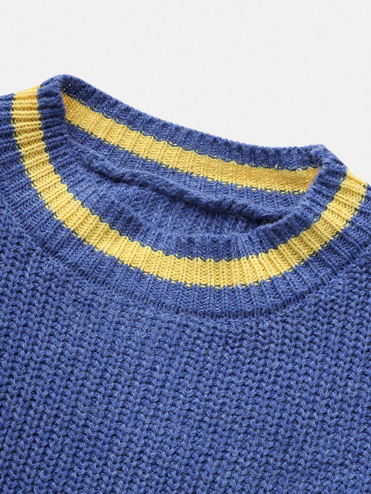 Pull Épais À Col Rond En Tricot Chaud Pour Homme