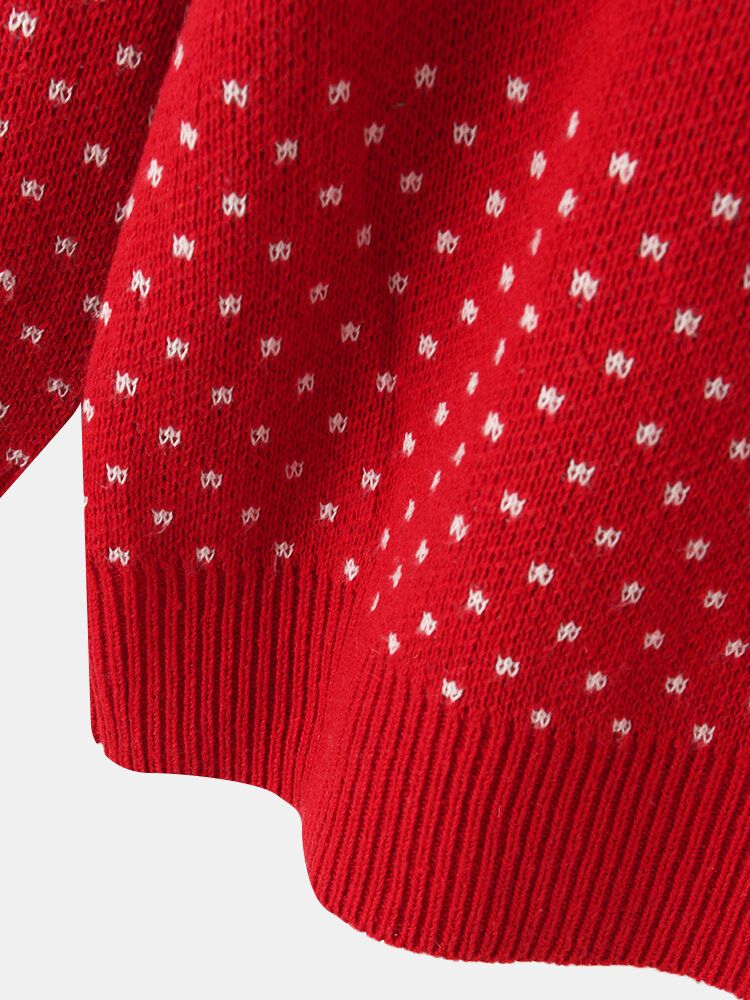 Pull À Tricoter À Manches Longues O-nekc À Motif De Renne De Noël Pour Femmes