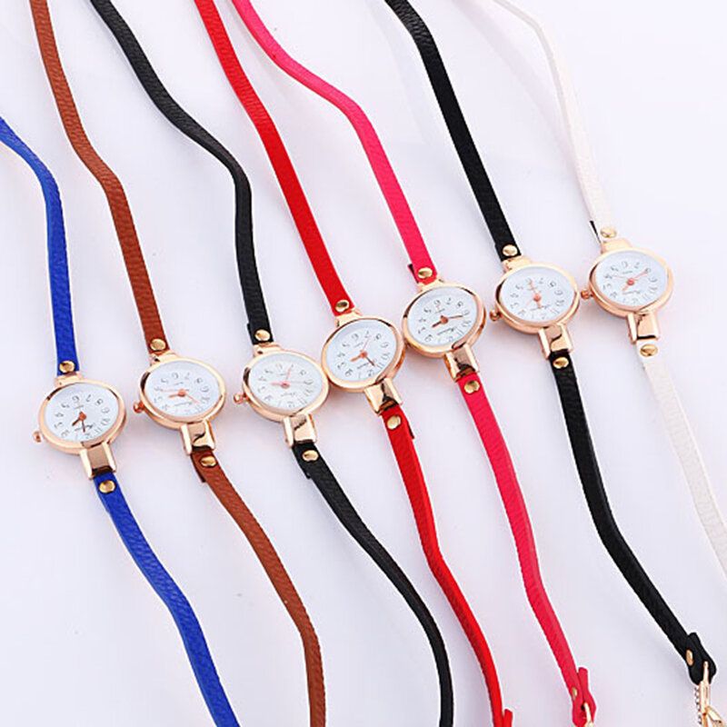 Rétro Bracelet En Cuir Synthétique Polyuréthane Strass Multicouche Montre Pour Femme Métal Bleu Cristal Réglable Montre-bracelet Montre À Quartz