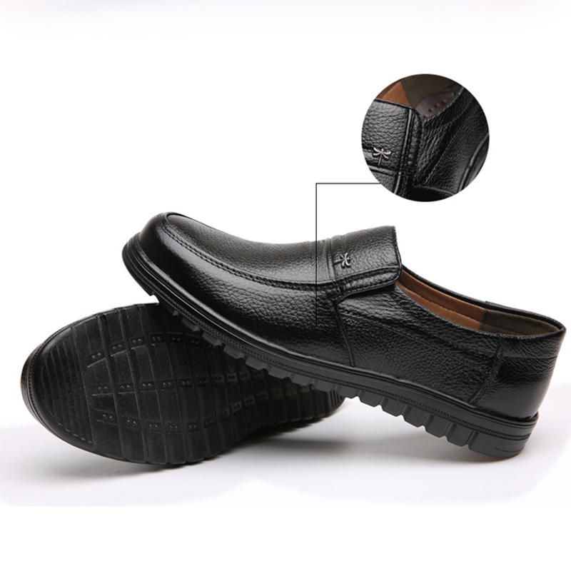 Retro Pure Color Slip Resistant Casual Business Oxfords