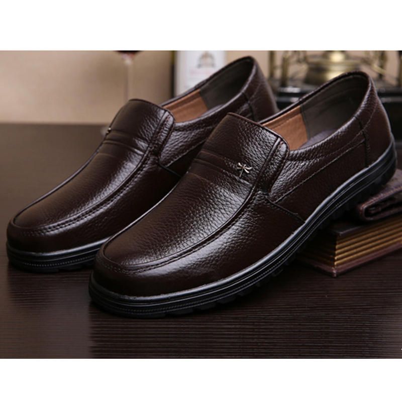 Retro Pure Color Slip Resistant Casual Business Oxfords