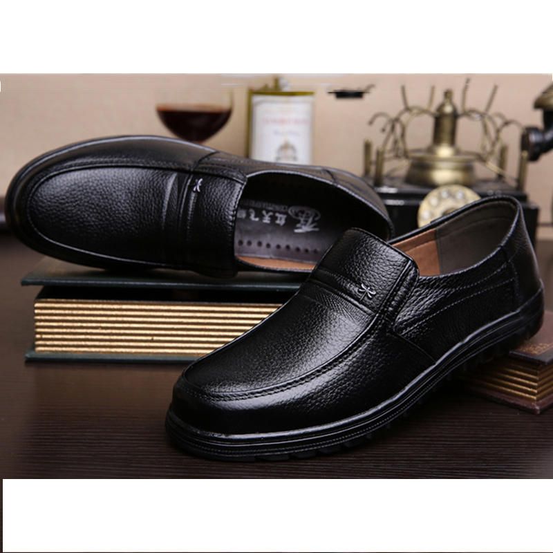 Retro Pure Color Slip Resistant Casual Business Oxfords