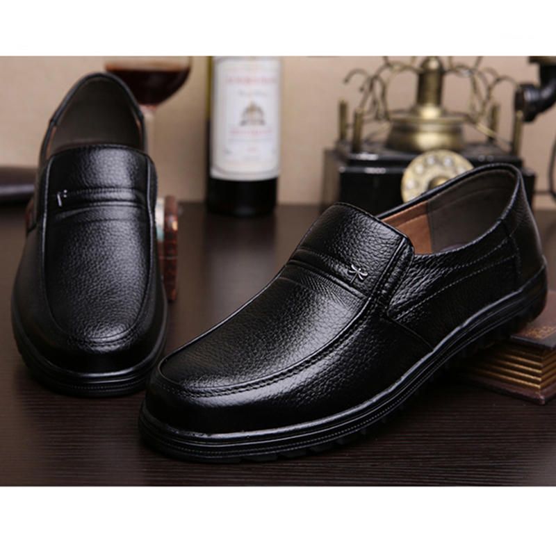 Retro Pure Color Slip Resistant Casual Business Oxfords