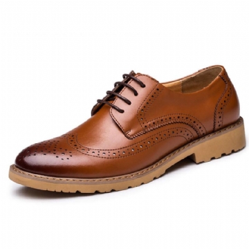 Richelieu En Cuir Véritable Sculpté Business Casual Oxfords